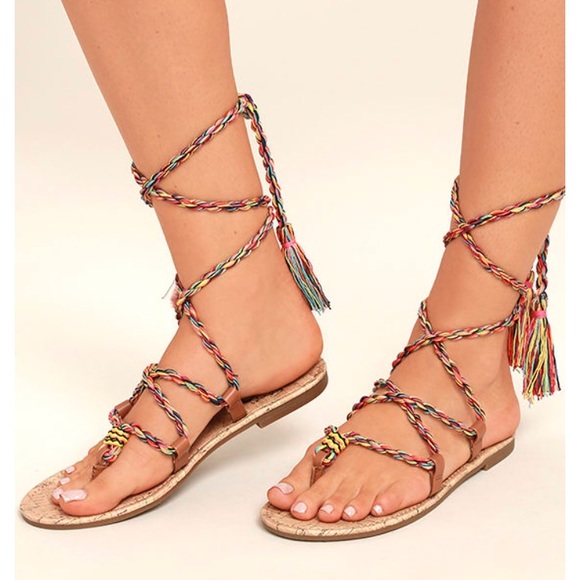 rainbow gladiator sandals